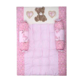Abracadabra Cotton Bedding/Gadda Set Tender Heart Theme - Baby Pink