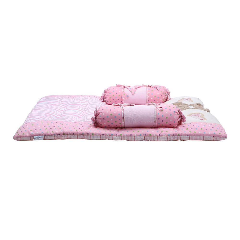 Abracadabra Cotton Bedding/Gadda Set Tender Heart Theme - Baby Pink