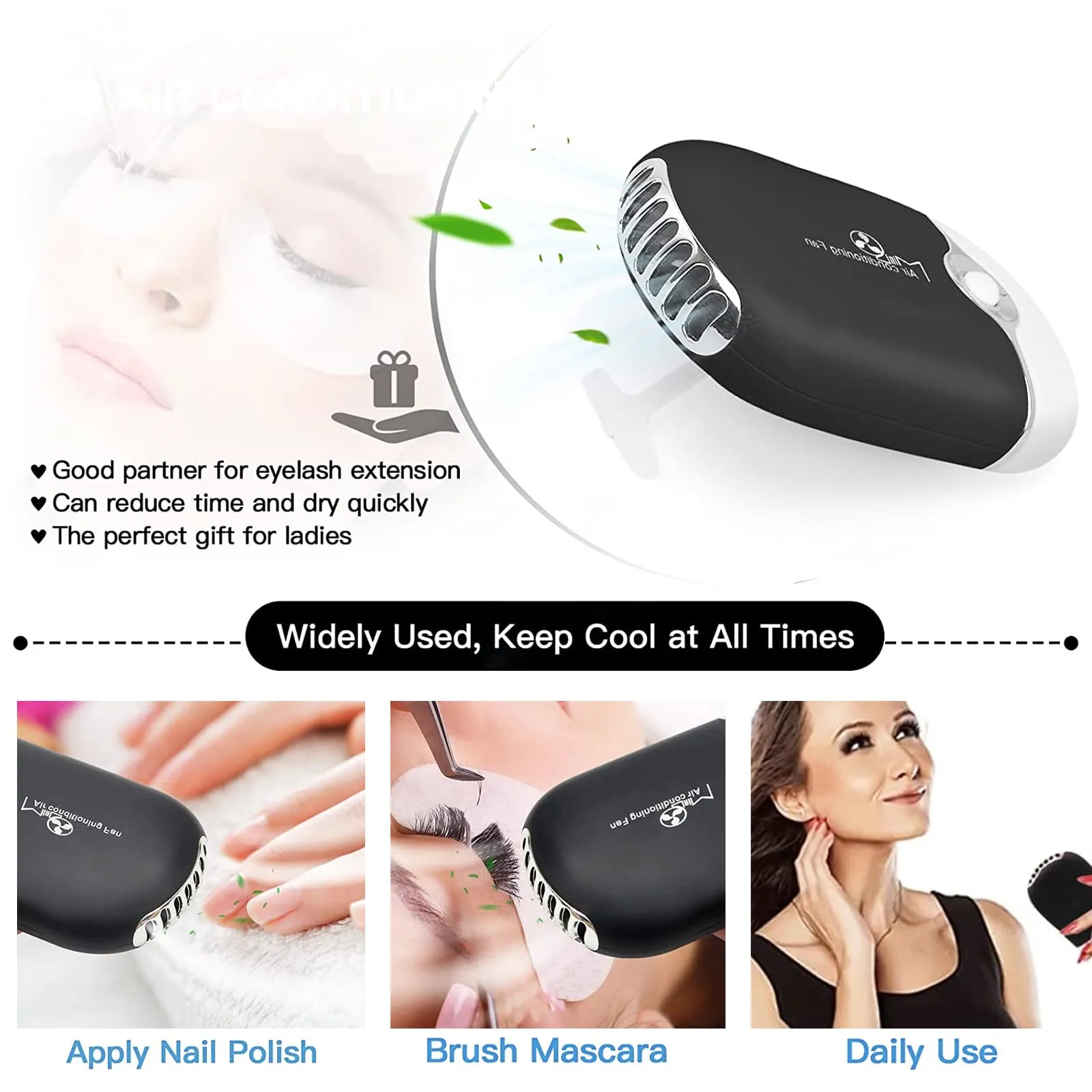 BUCICE Eyelash Extension Cleanser Lash Mousse Lash Shampoo for Extensions & Detachable Eyelash Mirror Stainless Steel Eyelash Makeup Mirror for Professional & Home Use