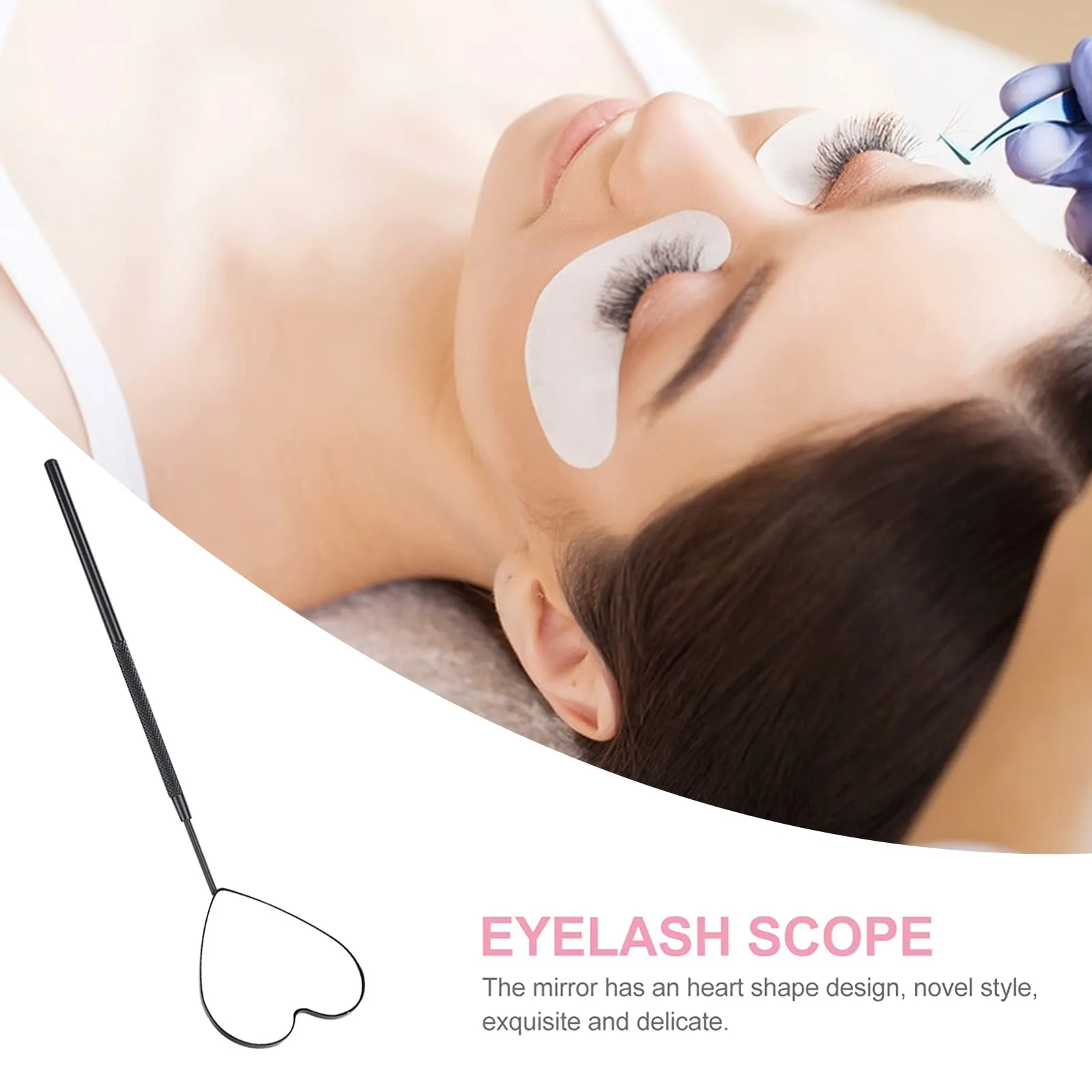 BUCICE Eyelash Extension Cleanser Lash Mousse Lash Shampoo for Extensions & Detachable Eyelash Mirror Stainless Steel Eyelash Makeup Mirror for Professional & Home Use