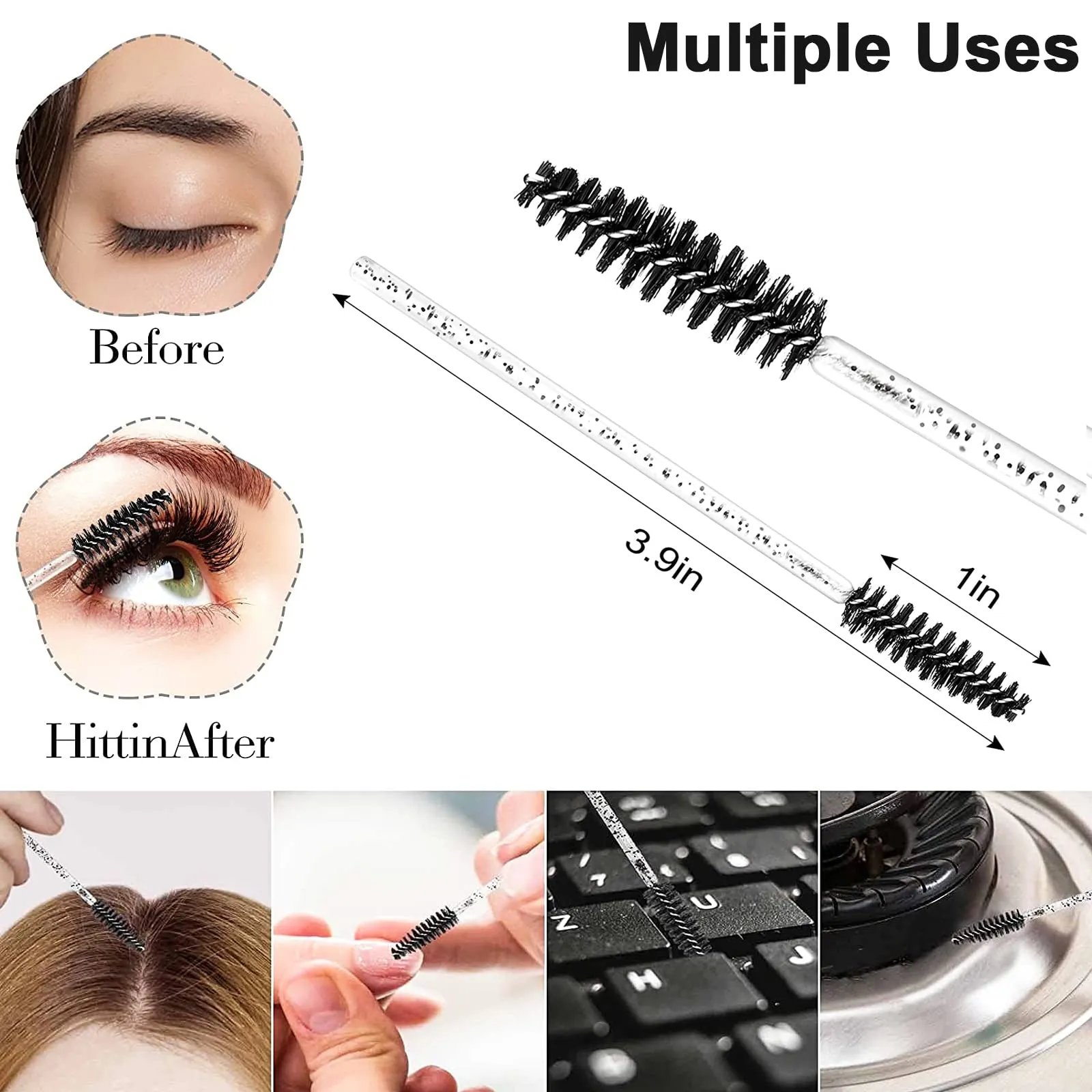 BUCICE Eyelash Extension Cleanser Lash Mousse Lash Shampoo for Extensions & Detachable Eyelash Mirror Stainless Steel Eyelash Makeup Mirror for Professional & Home Use