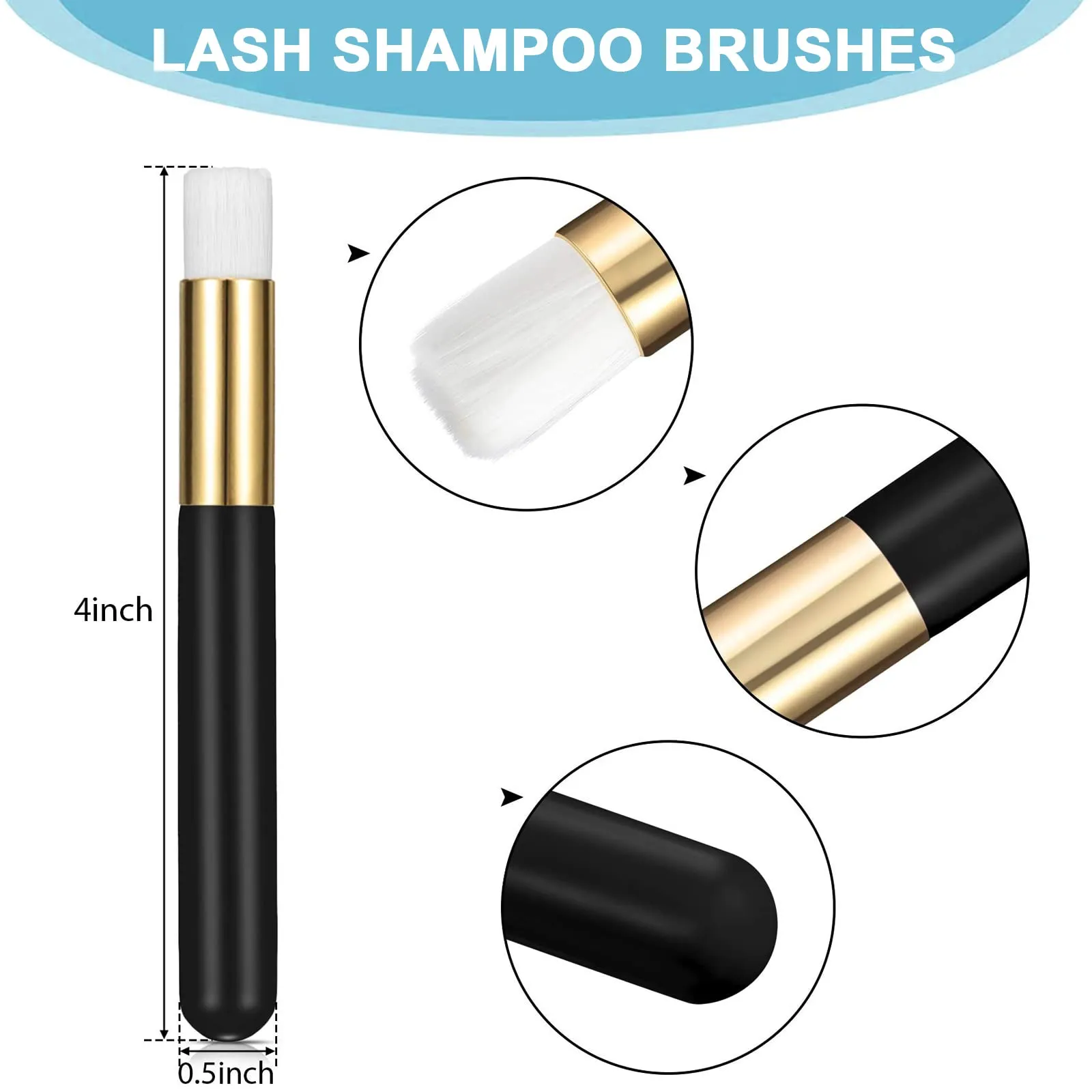 BUCICE Eyelash Extension Cleanser Lash Mousse Lash Shampoo for Extensions & Detachable Eyelash Mirror Stainless Steel Eyelash Makeup Mirror for Professional & Home Use