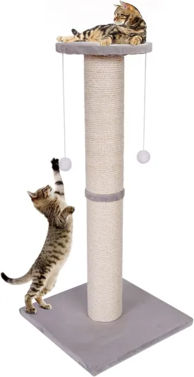 Cat Scratching Post-Scratching Post with Sisal Rope for Indoor Cats Large Cat Scratching Post sisal cat Scratcher Cute for Kitten Scratching Post(34 inch)