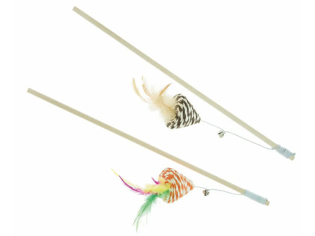 Cat toy Sisal cone tube with feathers