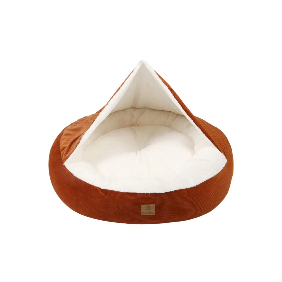 Charlies Hooded Corduroy Snookie Pet Nest