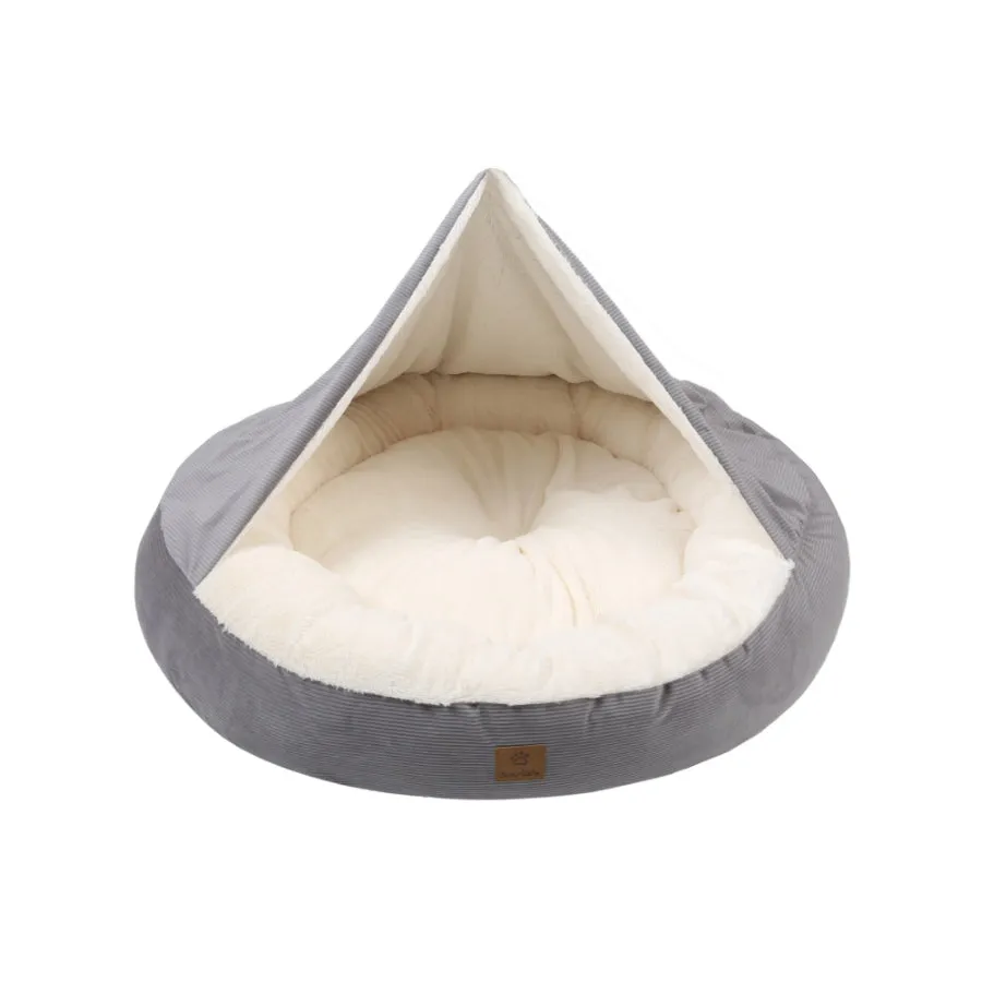 Charlies Hooded Corduroy Snookie Pet Nest