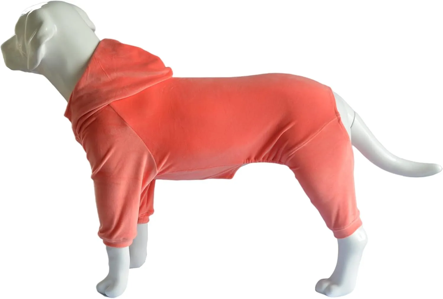 Dog Pajamas Pet Jumpsuits PJS for All Seasons, Velvet Dog Hoodies 4 Legs Four Feet Dog Onesies Stylish PJS Puppy Costume Cotton Liner Warm Pet Clothes for Small Medium Large Dogs Lobster Pink L