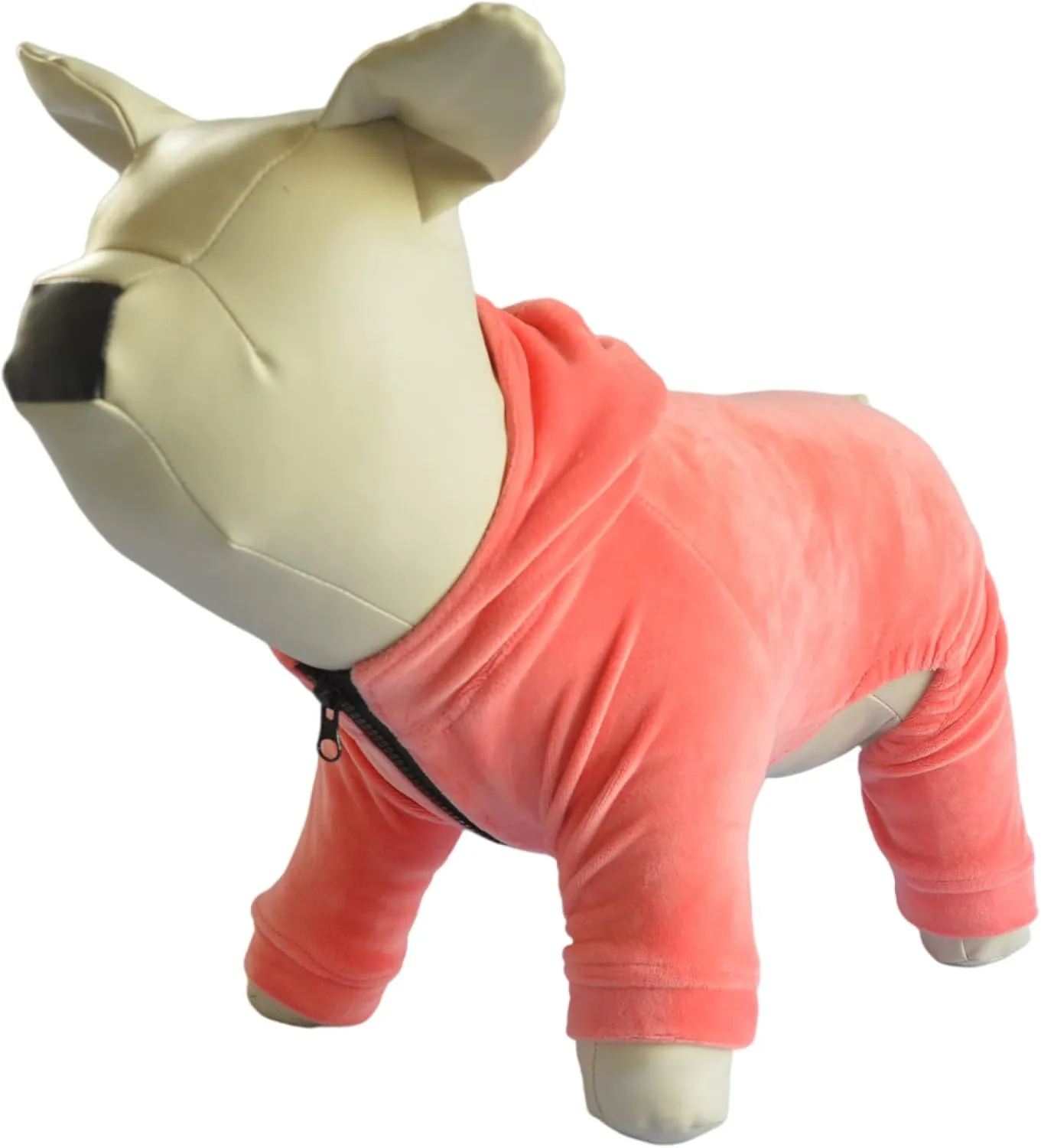 Dog Pajamas Pet Jumpsuits PJS for All Seasons, Velvet Dog Hoodies 4 Legs Four Feet Dog Onesies Stylish PJS Puppy Costume Cotton Liner Warm Pet Clothes for Small Medium Large Dogs Lobster Pink L