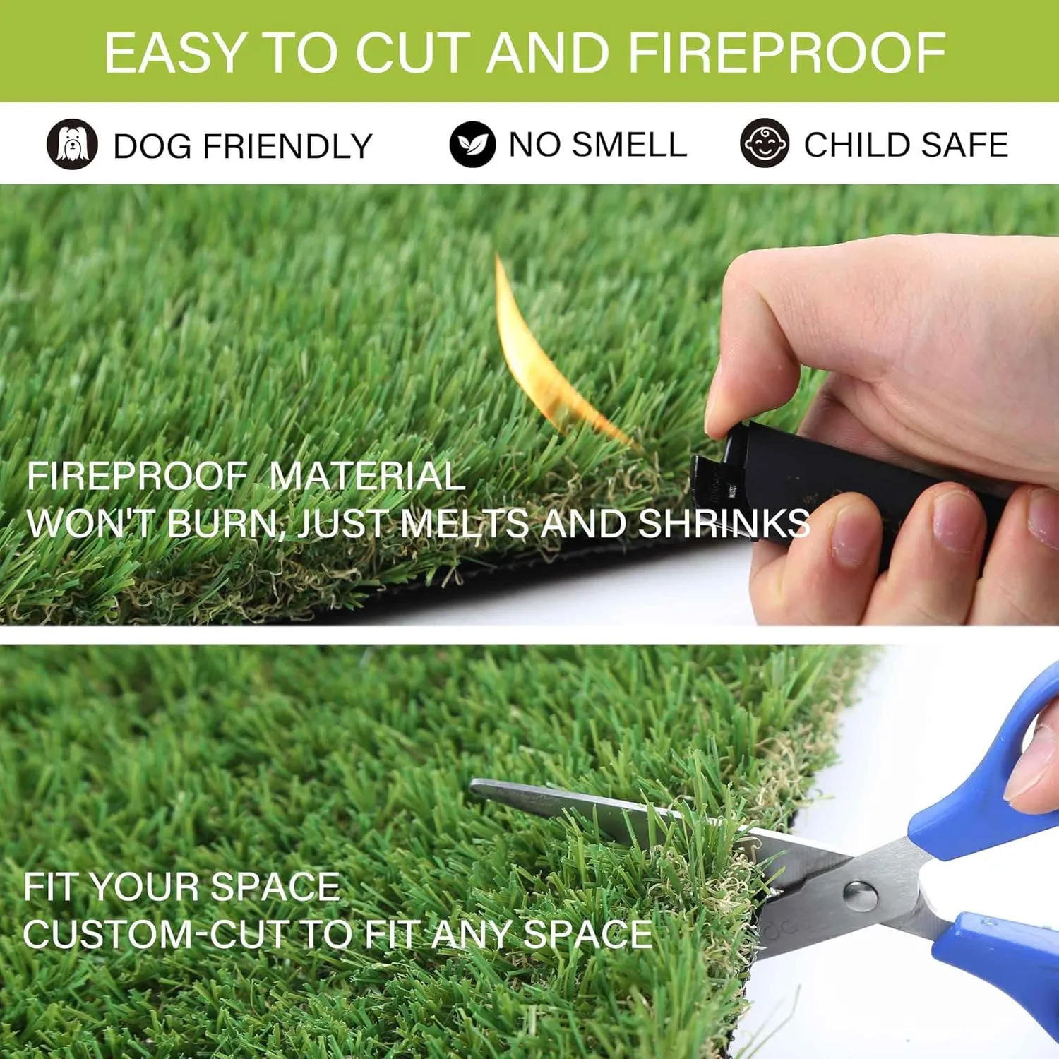 Dog Pee Grass, Artificial Grass for Dogs, Fake Grass for Dogs Potty Training, Extra Large Dog Pads 5x8ft , Housebreaking Supplies, Indoor Outdoor Turf Grass, Washable Reusable