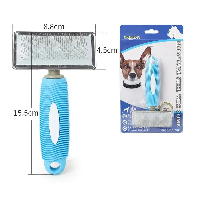 Durable Pet Grooming Brush for Shedding Control