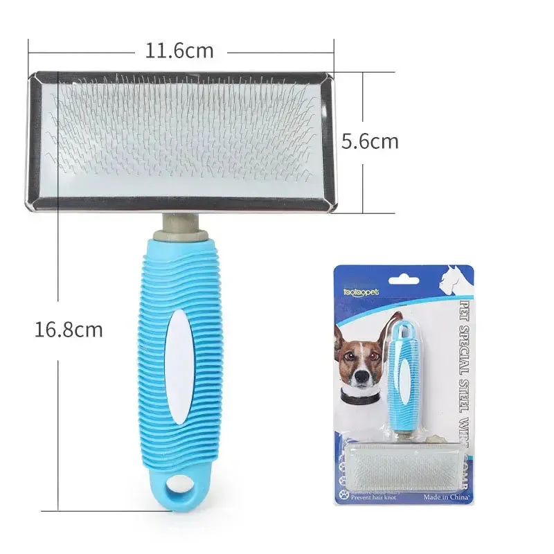 Durable Pet Grooming Brush for Shedding Control