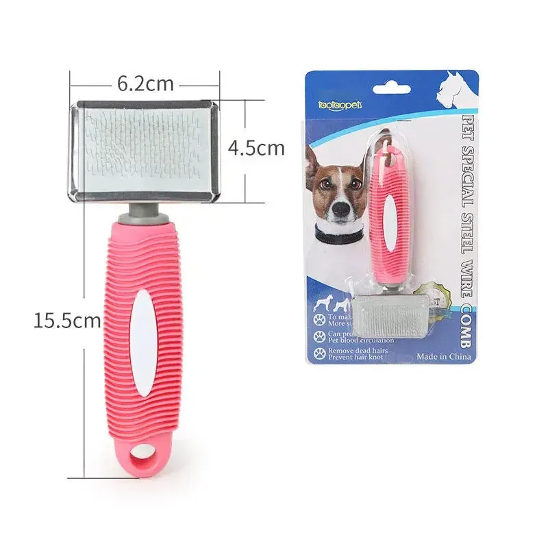 Durable Pet Grooming Brush for Shedding Control