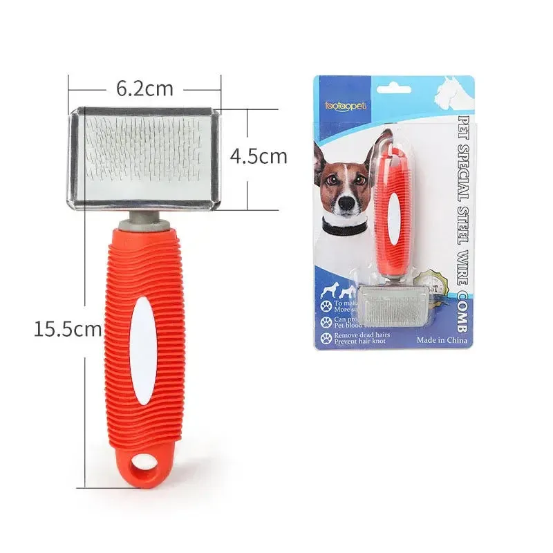 Durable Pet Grooming Brush for Shedding Control