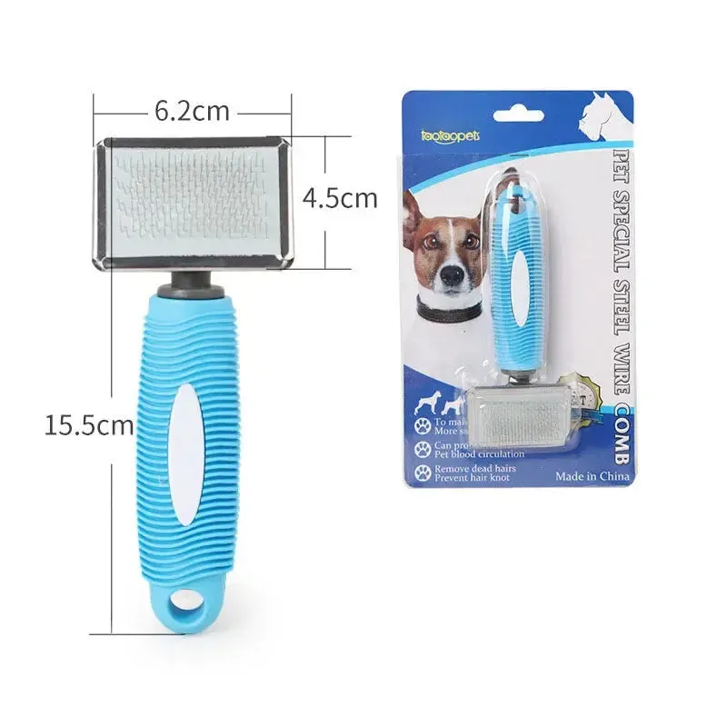 Durable Pet Grooming Brush for Shedding Control