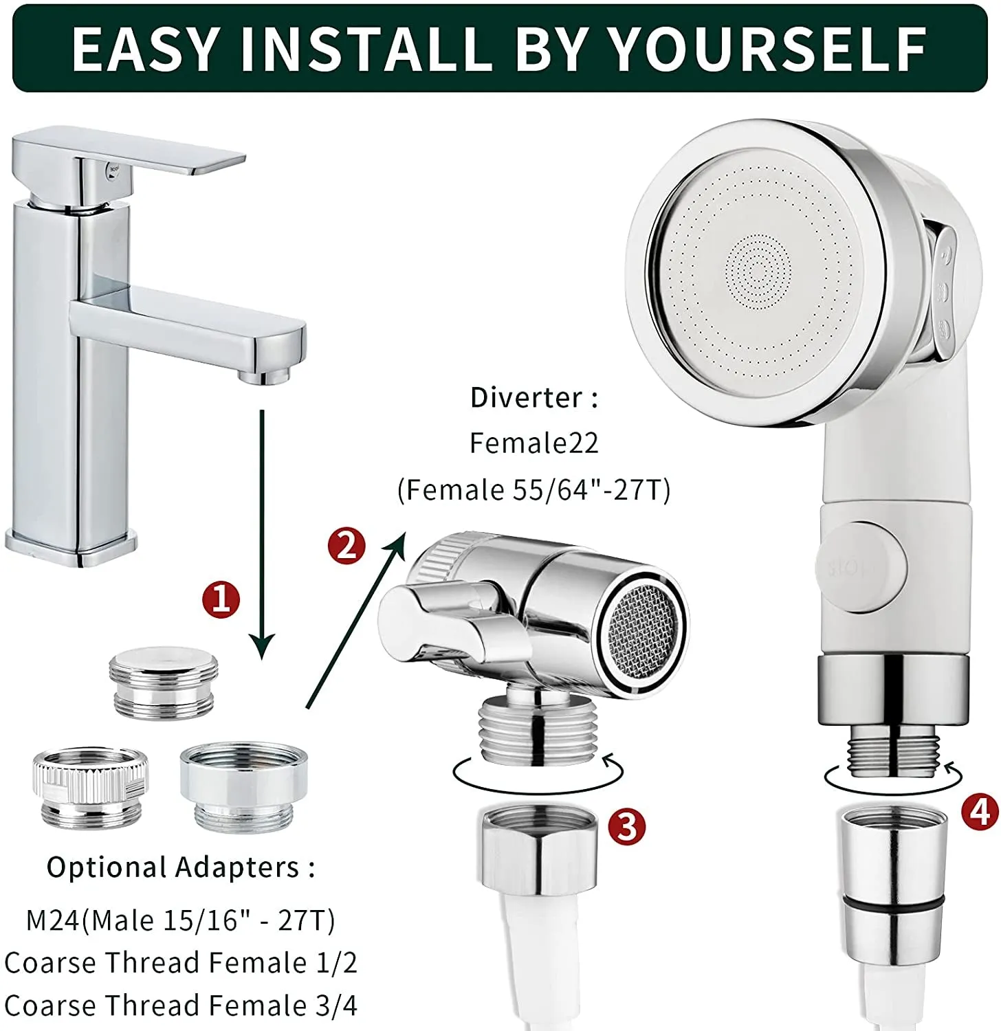 Faucet Sprayer Attachment: Dog Bathing Hose