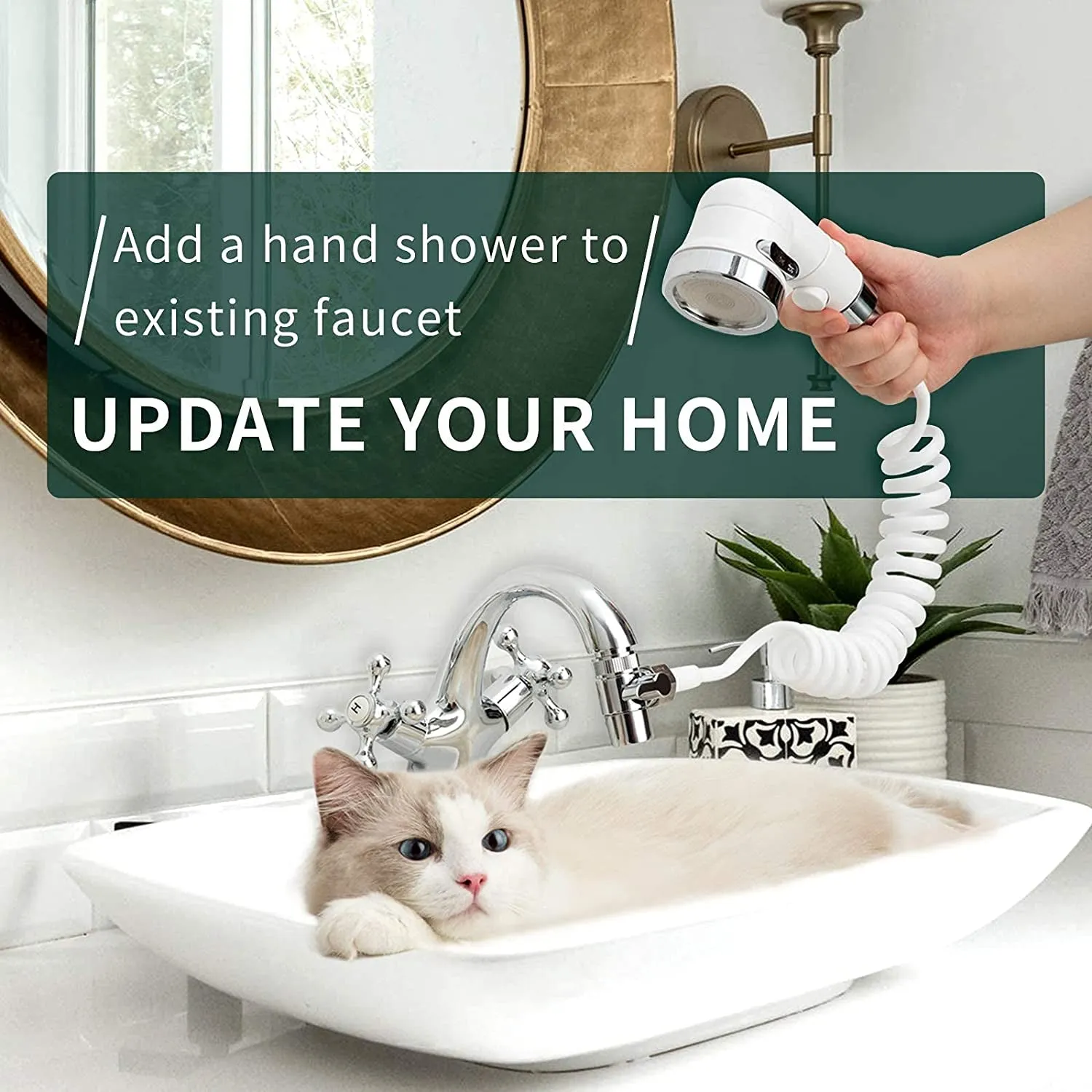 Faucet Sprayer Attachment: Dog Bathing Hose