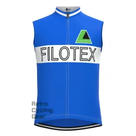Filotex Bright Blue Retro Cycling Vest