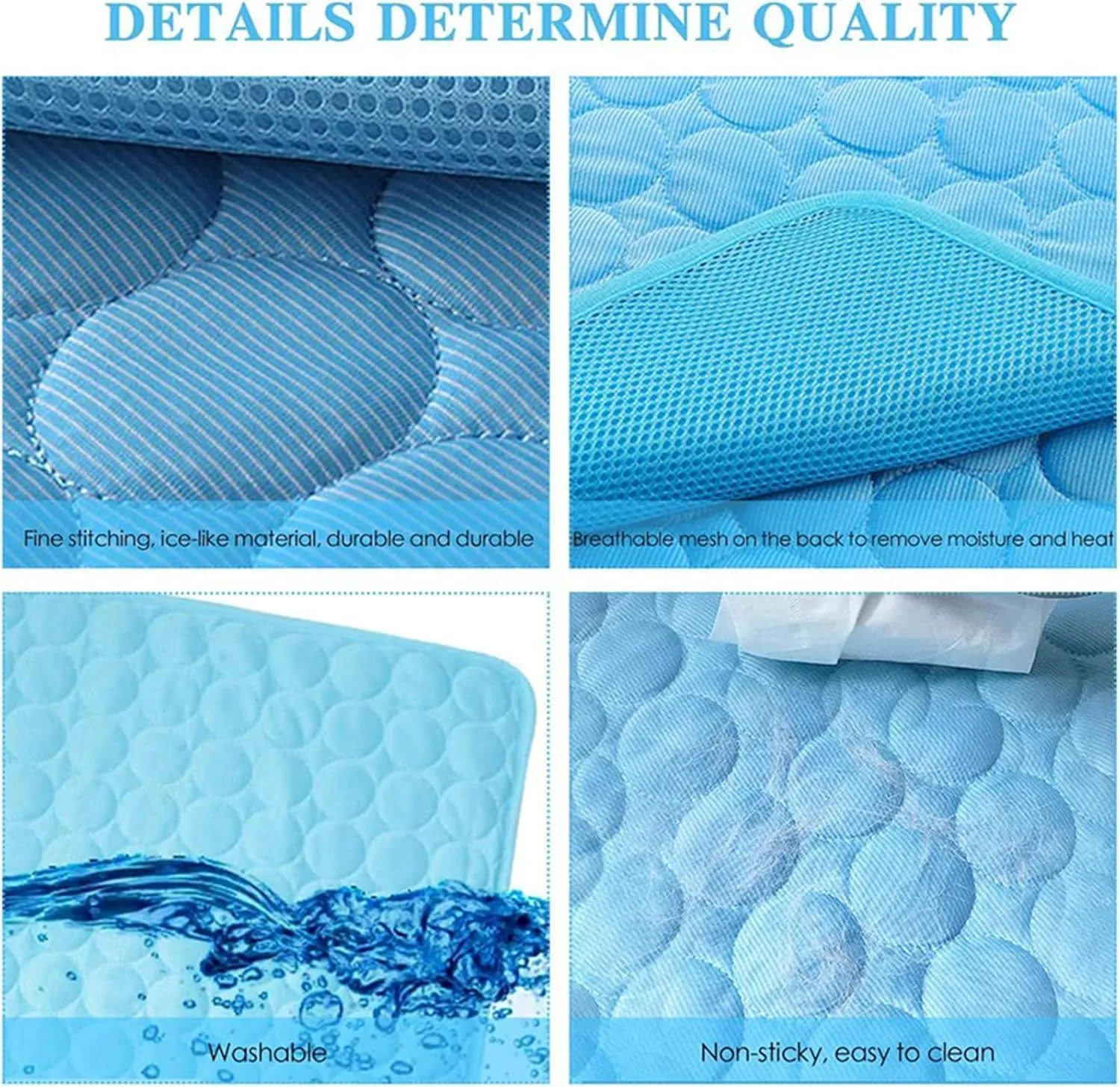 Furry Basics Dog Cooling Mat, Furry Basics Cooling Mat, Pet Air Conditioning Bed, Washable & Portable Pet Soft Pad, Non-Slip Summer CoolingMat for Dogs Cats (Gray, XL)
