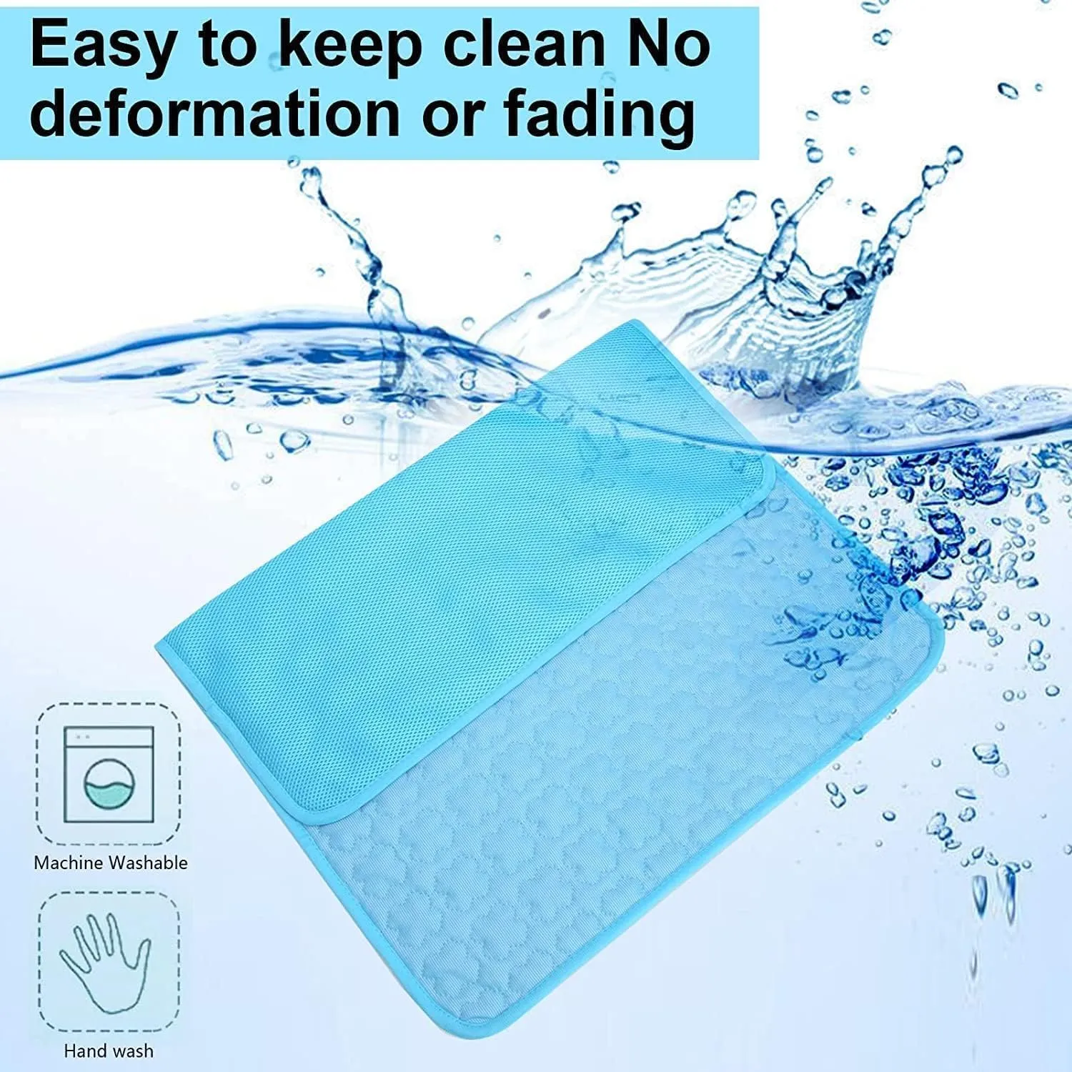 Furry Basics Dog Cooling Mat, Furry Basics Cooling Mat, Pet Air Conditioning Bed, Washable & Portable Pet Soft Pad, Non-Slip Summer CoolingMat for Dogs Cats (Gray, XL)