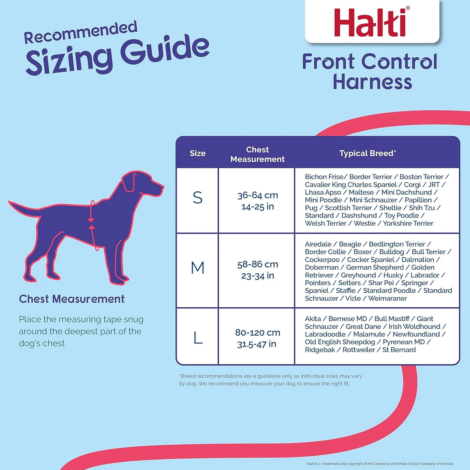 HALTI Front Control Harness - To Stop Your Dog Pulling on the Leash. Adjustable, Lightweight and Easy to Use. Anti-Pull Dog Training Harness for Medium Dogs (Size M)