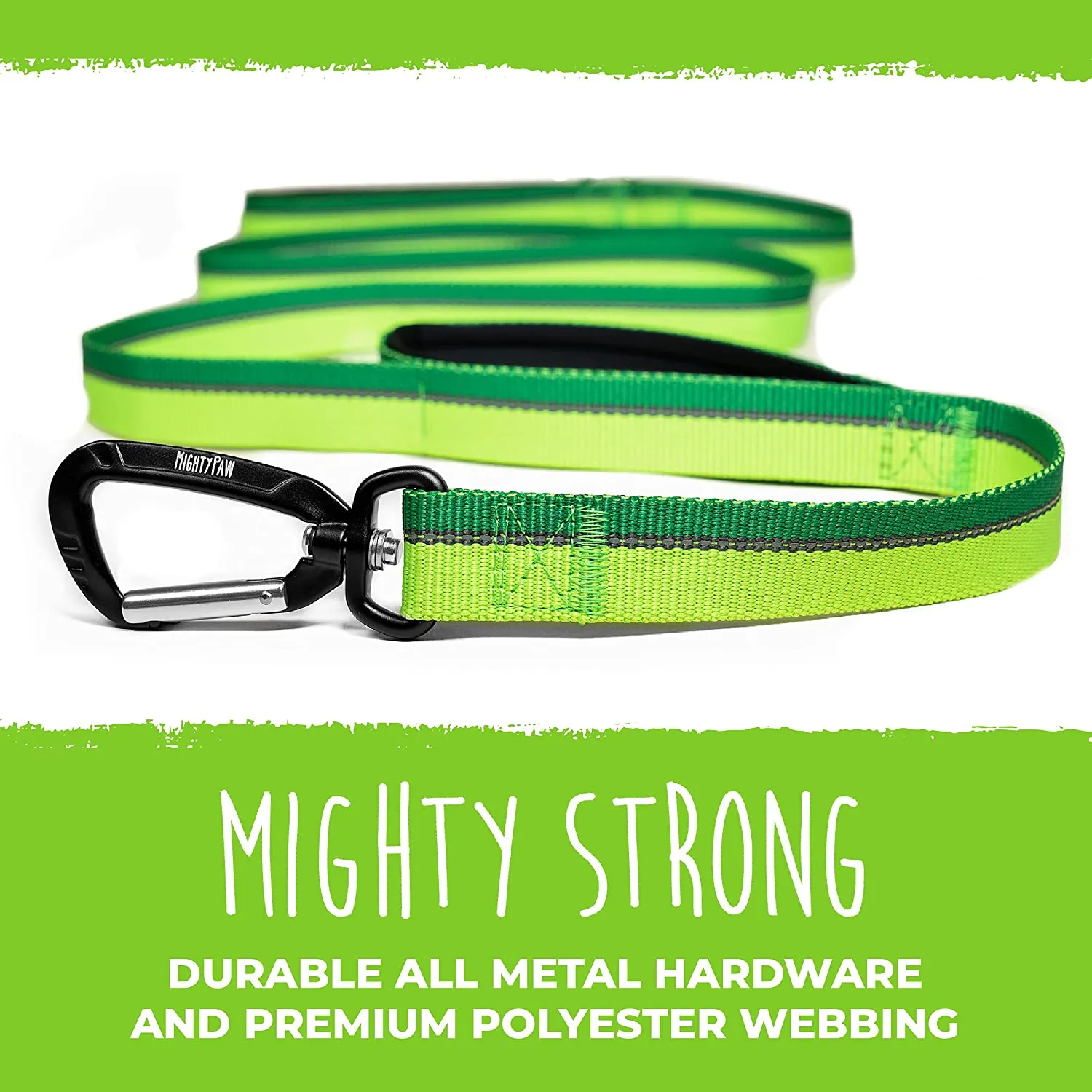 HandleX2 Dual Handle 6' Dog Leash (2.0) with Neoprene Padding & Carabiner Clip