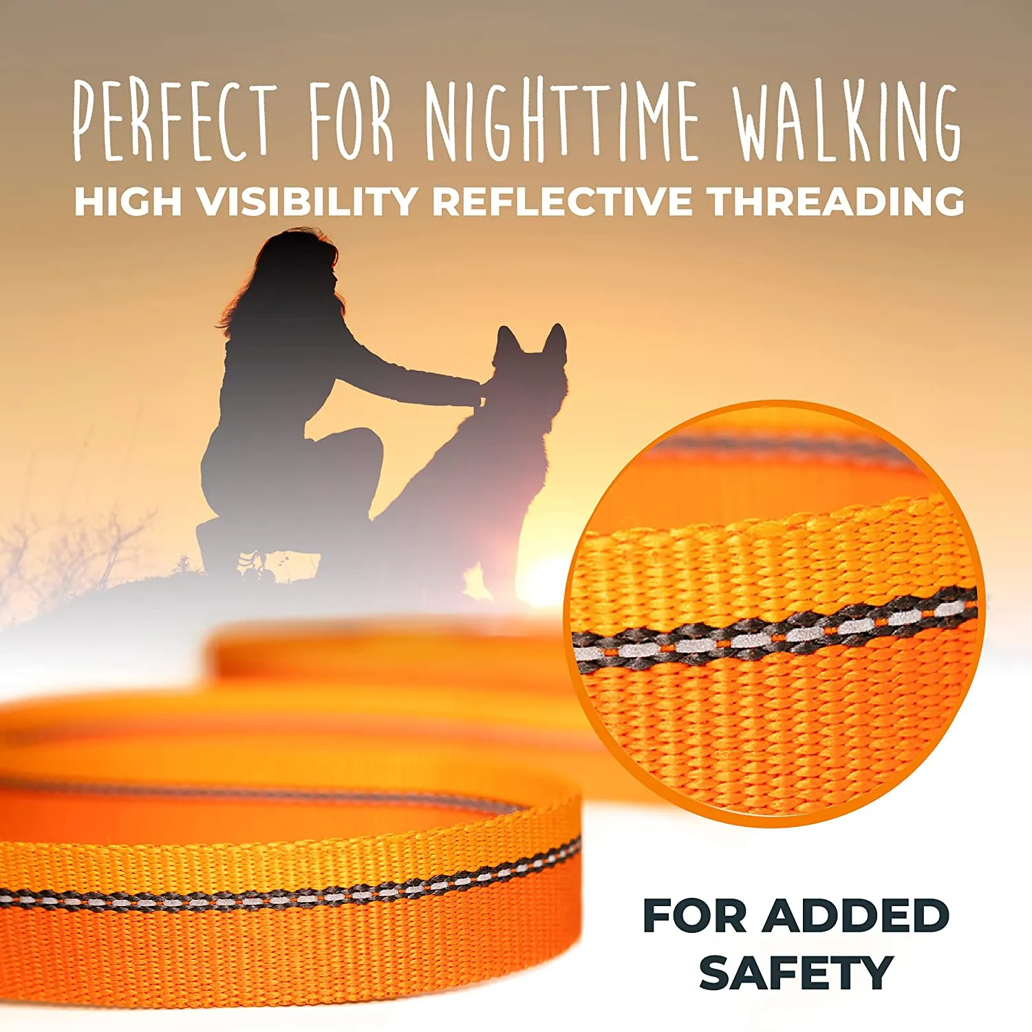 HandleX2 Dual Handle 6' Dog Leash (2.0) with Neoprene Padding & Carabiner Clip