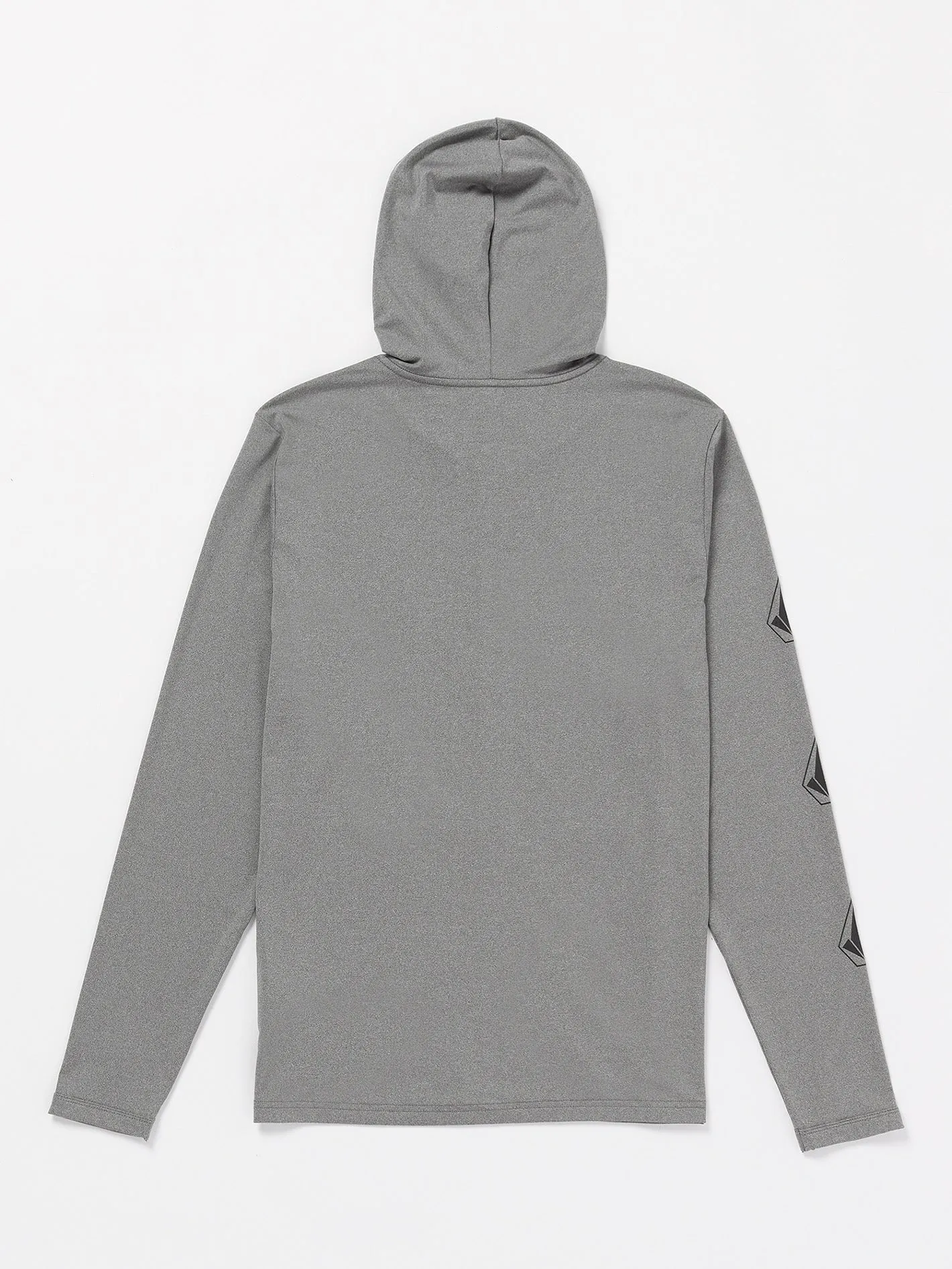 Iconic Stone Long Sleeve Hooded Rashguard - Heather Grey
