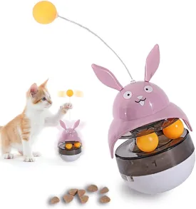 Interactive Cat Toy Ball with Food Dispenser for Indoor Kitten, Slow Feeding & Weight Loss, Engage & Exercise Your Feline Friend