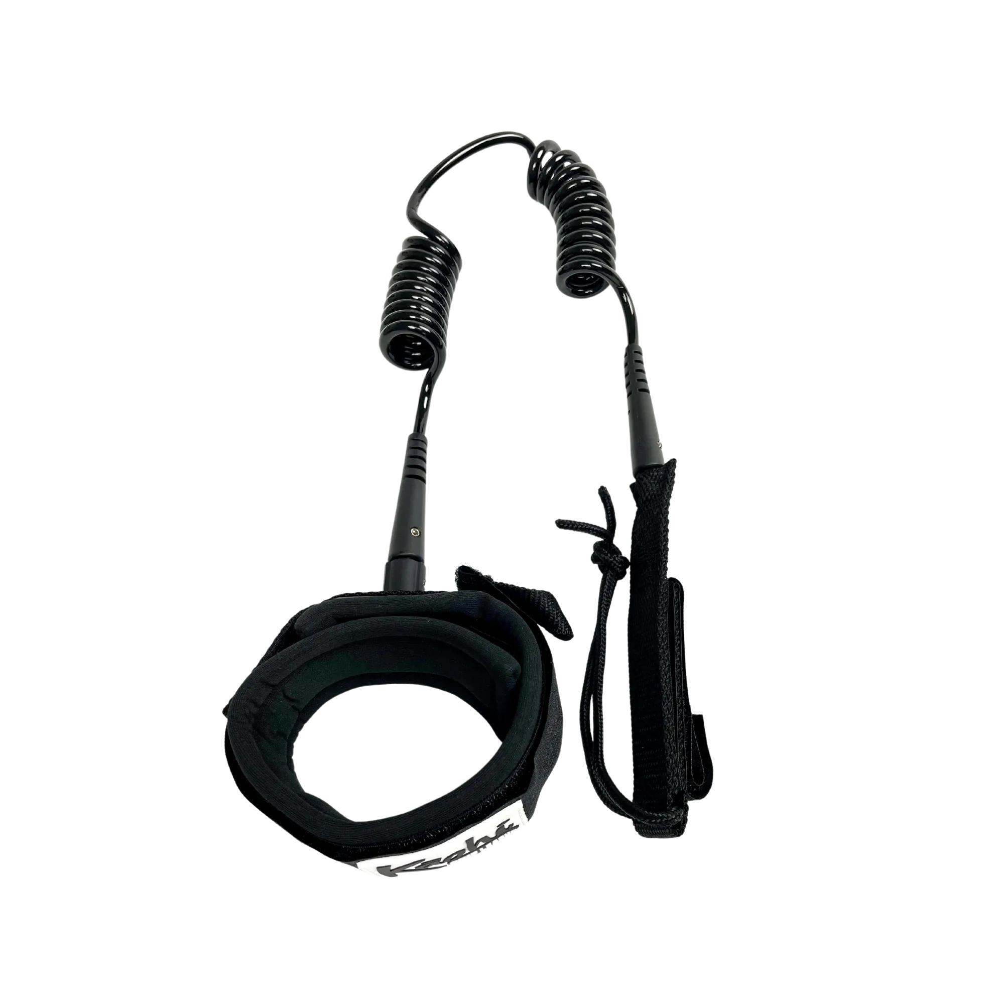 Kaohi Double Coil Ankle Leash-Black-6' x 5.5mm