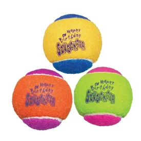 KONG AirDog Squeakair Birthday Balls Dog Toy (Medium 3-Pack)