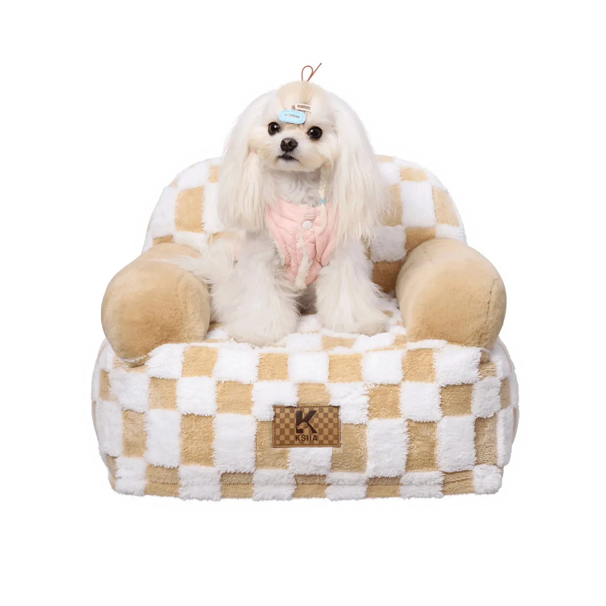 Ksiia Portable Plush Sofa Bed for Cats & Small Dogs