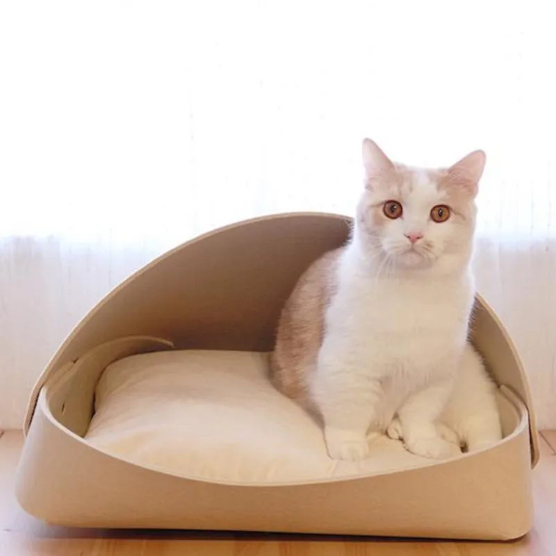 Luxe Felt Cat Cave Bed