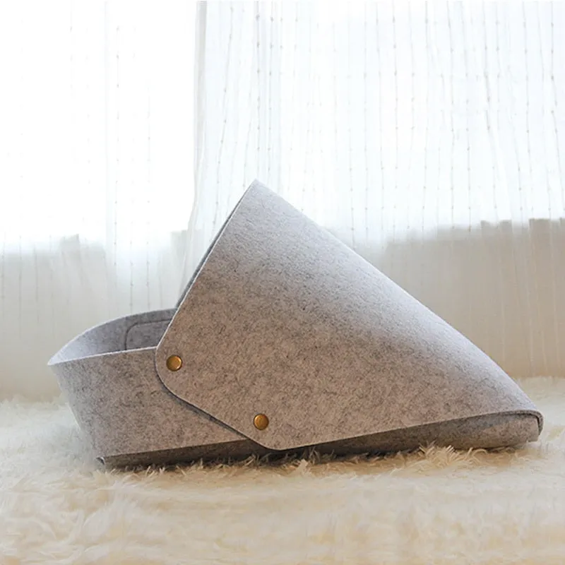 Luxe Felt Cat Cave Bed