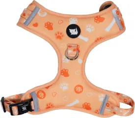 No Pull Reflective Harness for Dog, Breathable, Easy to Put On Medium & Small Cat Harness with Adjustable Straps, Secure Buckle, and Strong D-Ring for Safer Walks (Orange)
