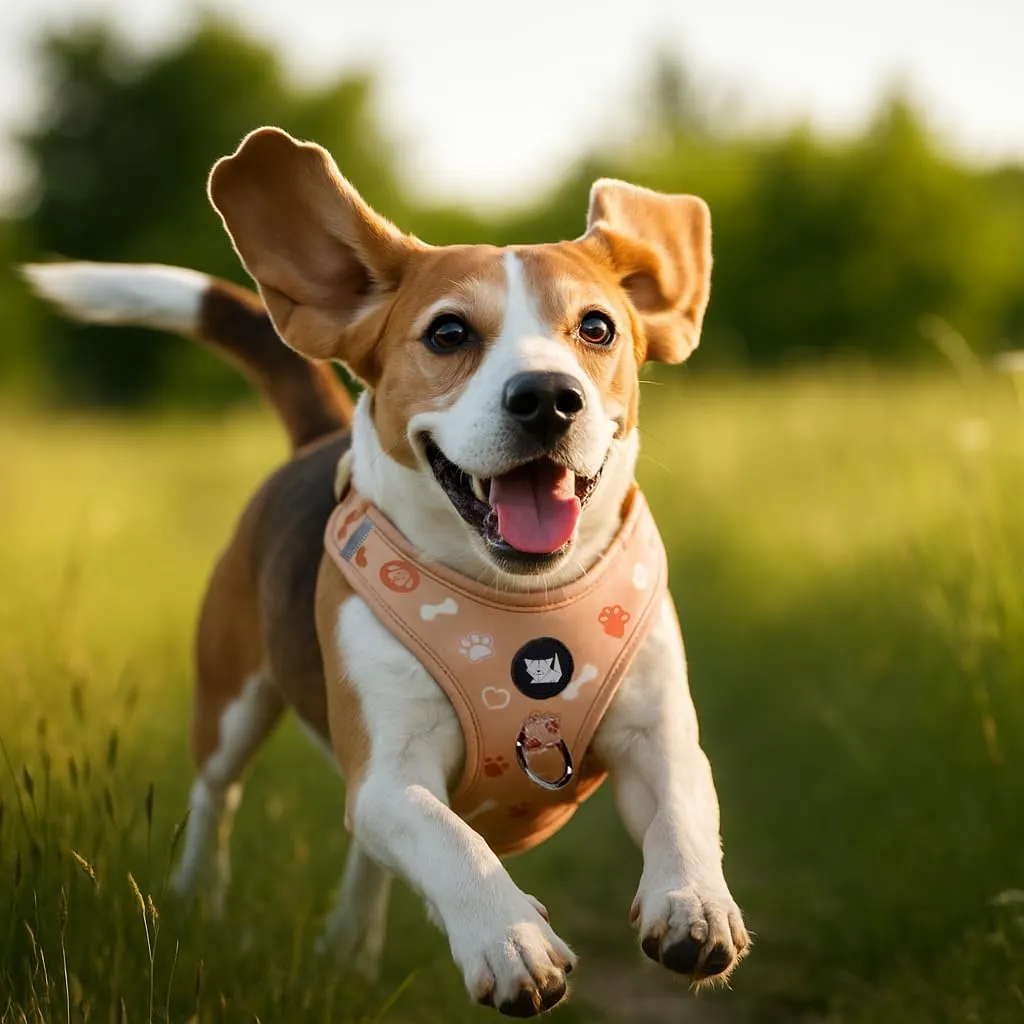 No Pull Reflective Harness for Dog, Breathable, Easy to Put On Medium & Small Cat Harness with Adjustable Straps, Secure Buckle, and Strong D-Ring for Safer Walks (Orange)