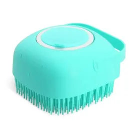 Pet Bath Brush – 2-in-1 Silicone Brush with Shampoo Dispenser, Gentle Massage Bristles, and Comfortable Non-Slip Grip for Easy Grooming and Bathing