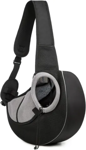 Pet Dog Sling Carrier Breathable Mesh Sling Bag Safe Hands Free Adjustable Dog Satchel for Small Dogs Cats to Outdoor Travel