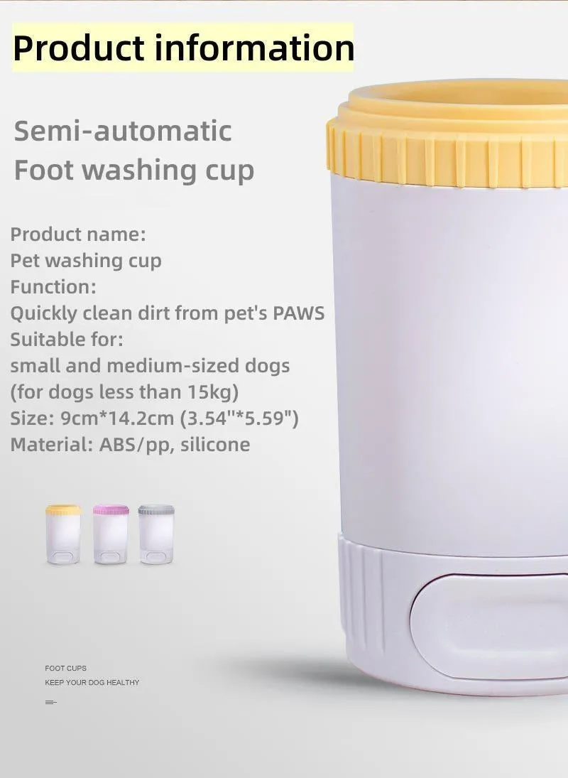 Pet Paw Washing Accesories Cup Dog Paw Cleaner Ideal Gift(Bulk 3 Sets)