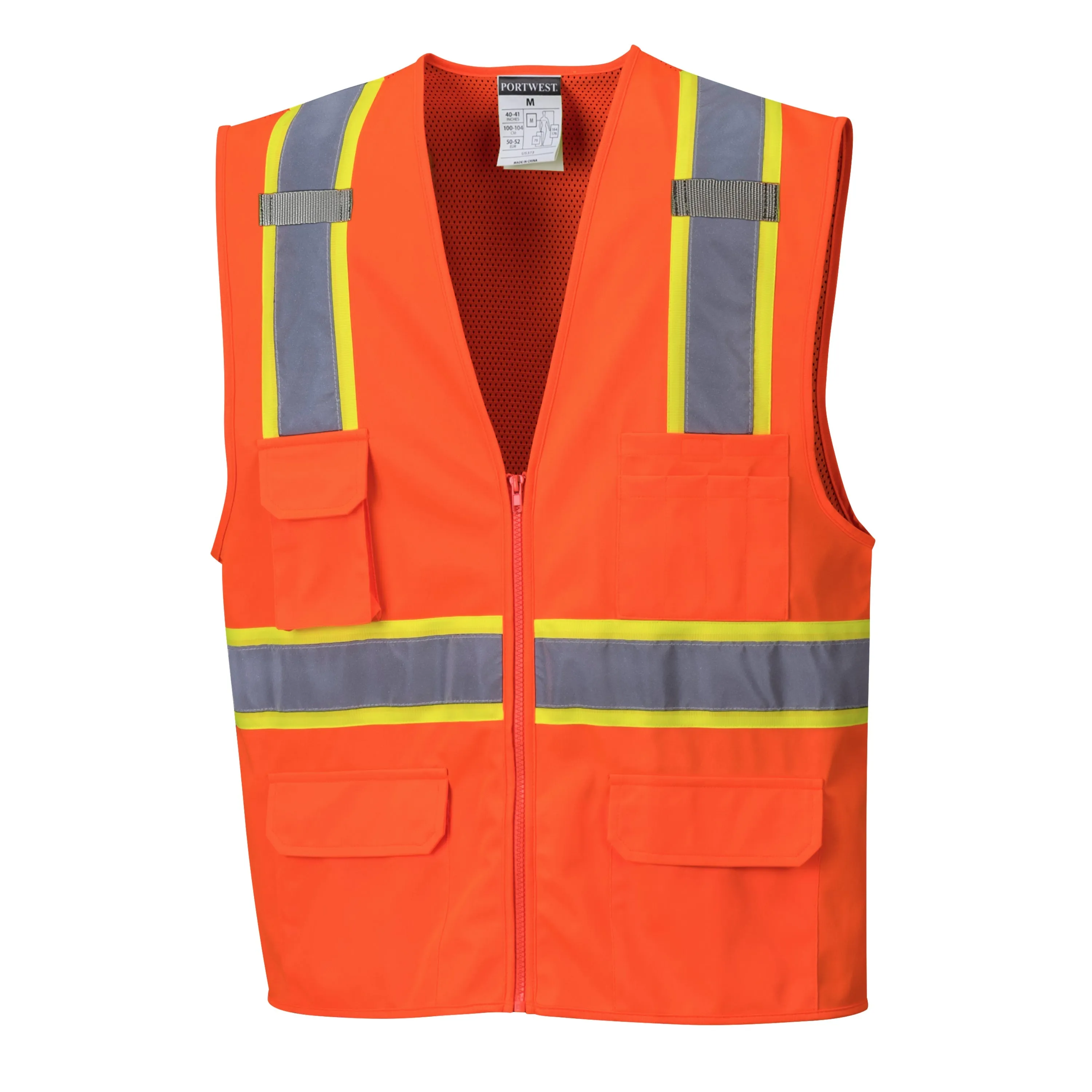 PORTWEST® US372 Jackson Reflective Hi Vis Safety Vest - ANSI Class 2