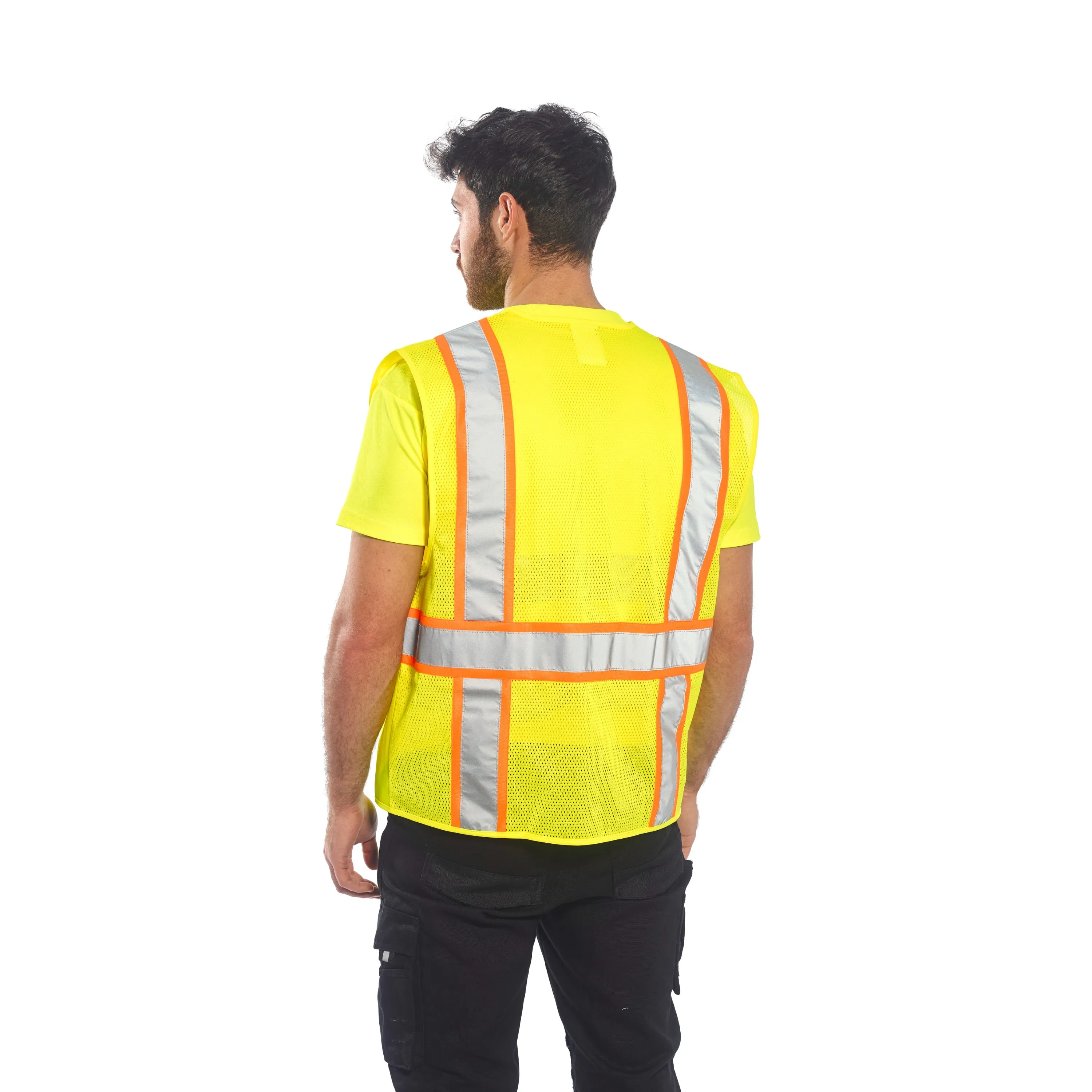 PORTWEST® US372 Jackson Reflective Hi Vis Safety Vest - ANSI Class 2