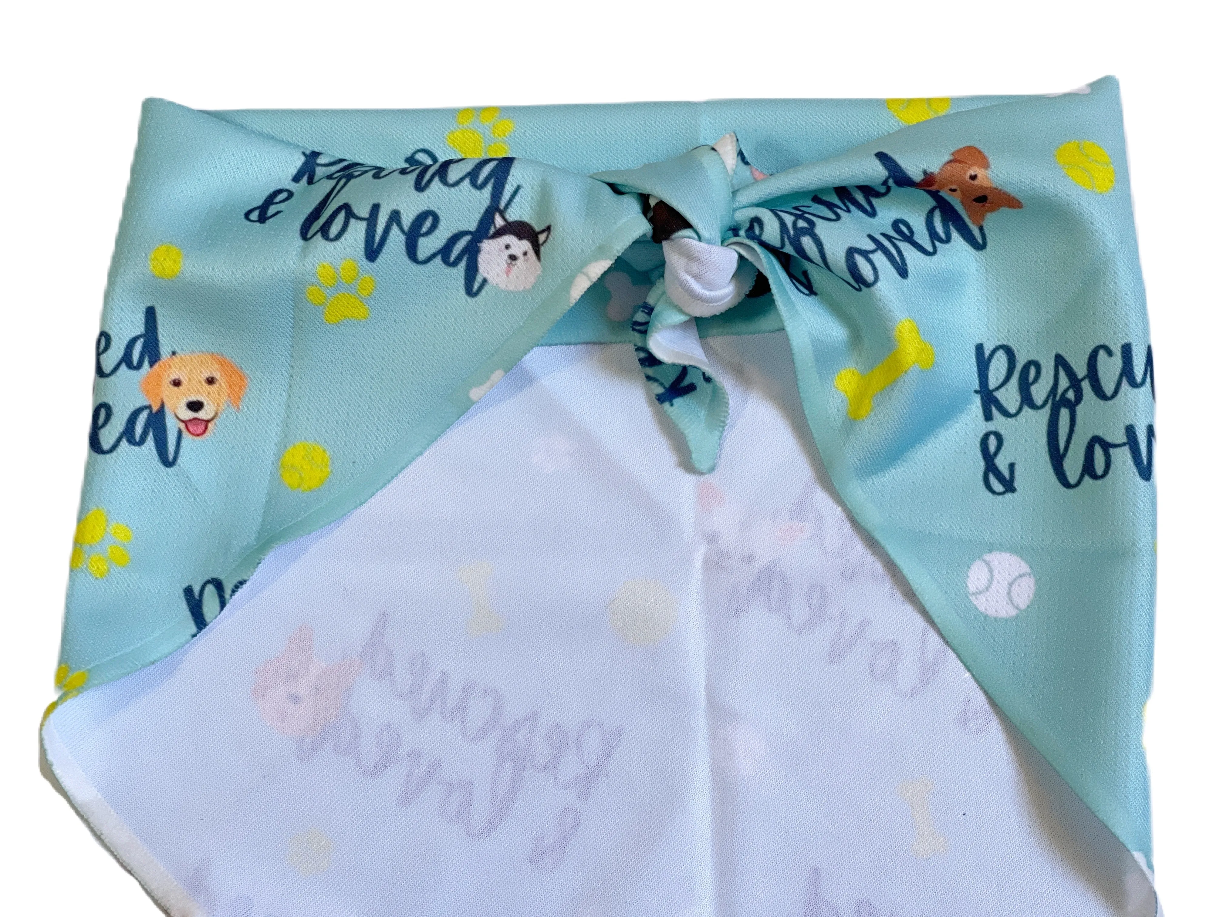Rescued and Loved - Mesh Cooling Dog Bandana