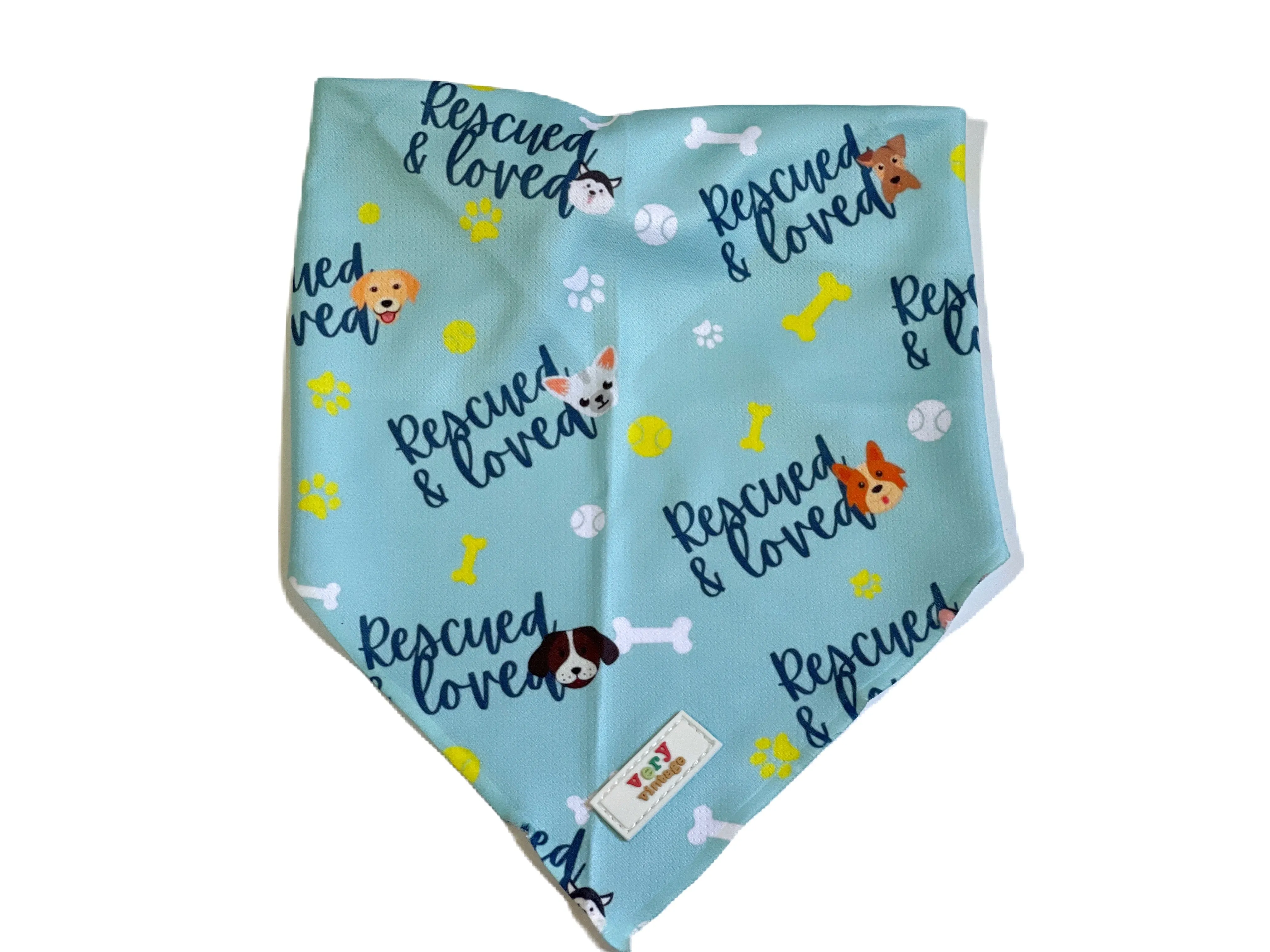 Rescued and Loved - Mesh Cooling Dog Bandana