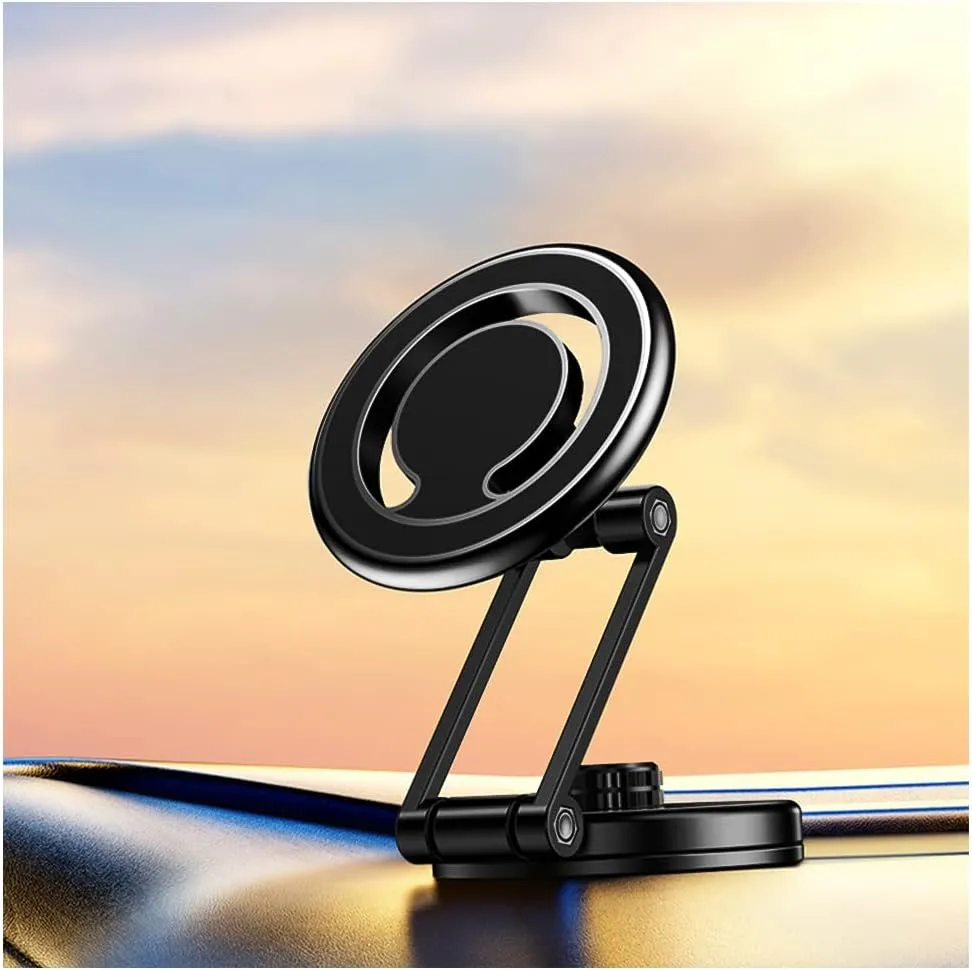 Salior Magnetic Phone Holder for Car, 48 N50 Strong Magnets, 360 Flexible Transformation, Compatible with All Phones, Black