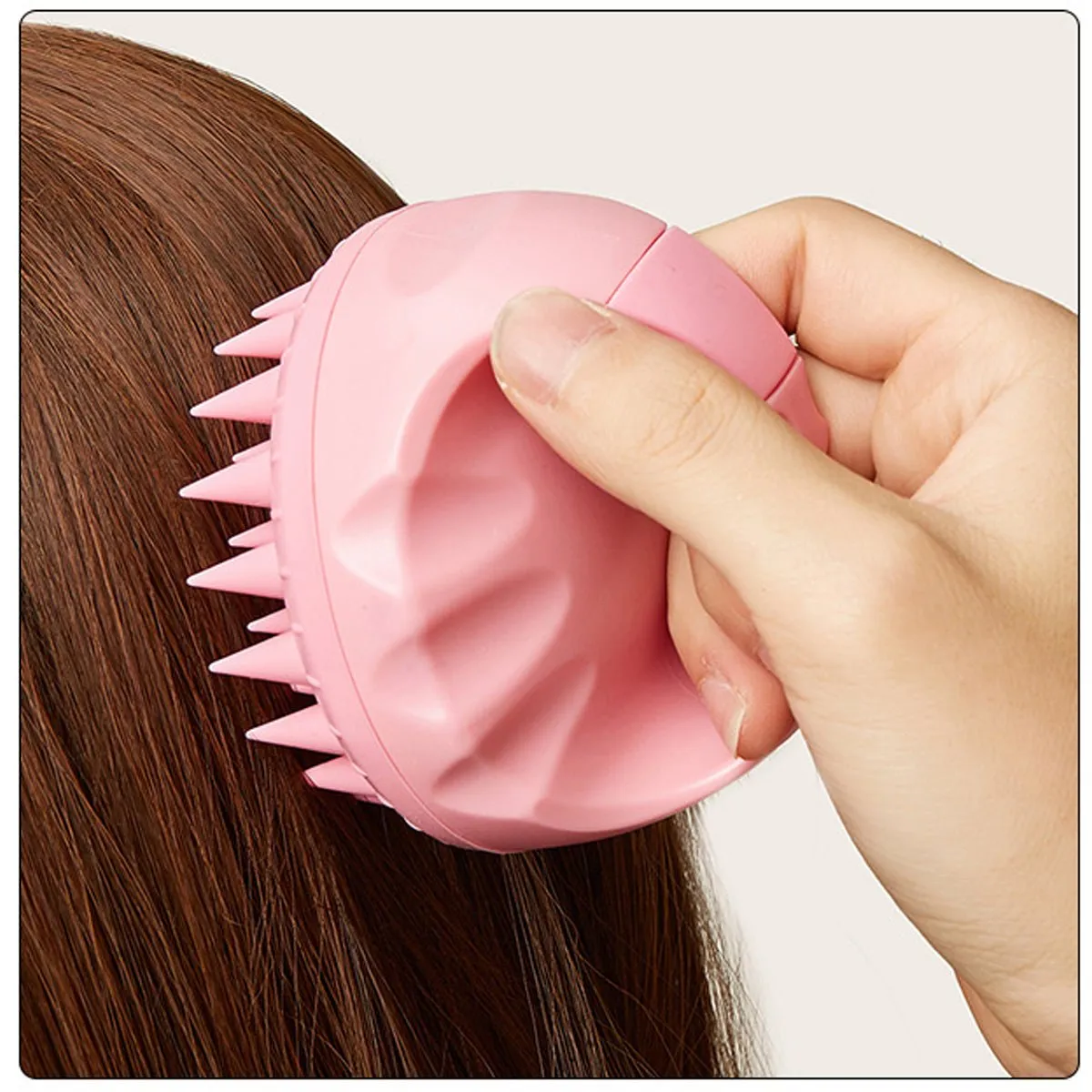 Scalp Massager Shampoo Brush, Silicone Dandruff Removal, Wet Dry Hair Brush
