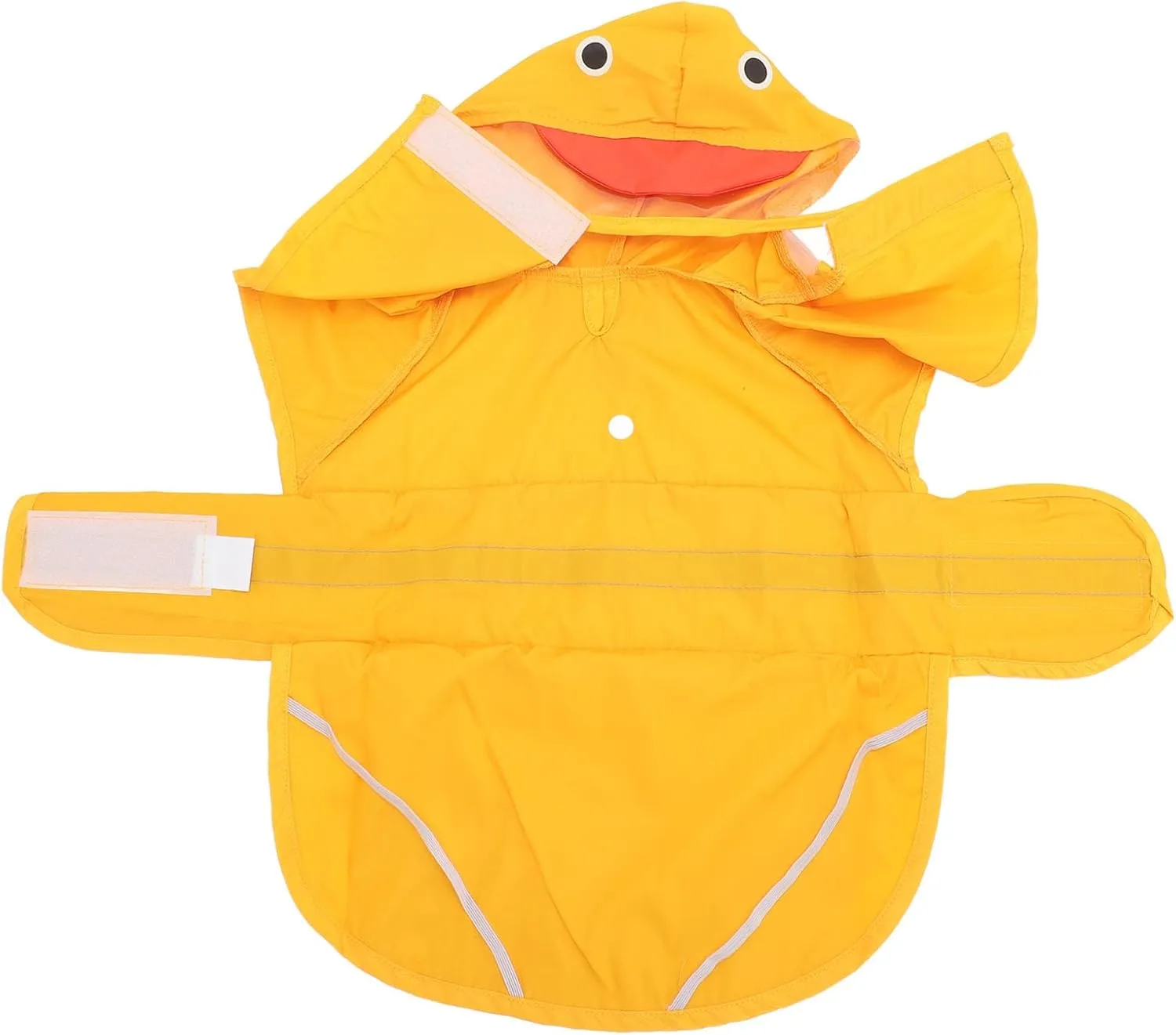 Small Dogs Raincoat, Duck Design Rain Jacket Poncho Hoodies with Reflective Stripe and Transparent Hood for Puppies Small Dogs (L)