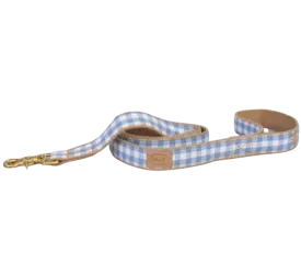 Sparrow Blue Gingham Leash