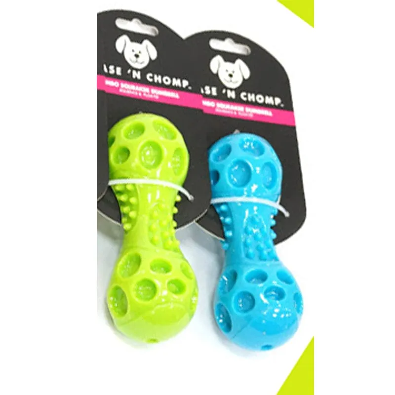 Squeaker Dumbbell Floating Dog Toy By Chase 'N Chomp