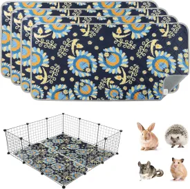 Tanice Guinea Pig Cage Liner, 2 Pack Guinea Pig Mats, Reusable Rabbit Cage Liner, Washable Guinea Pig Pee Pads for Small Animals 48" X 24"