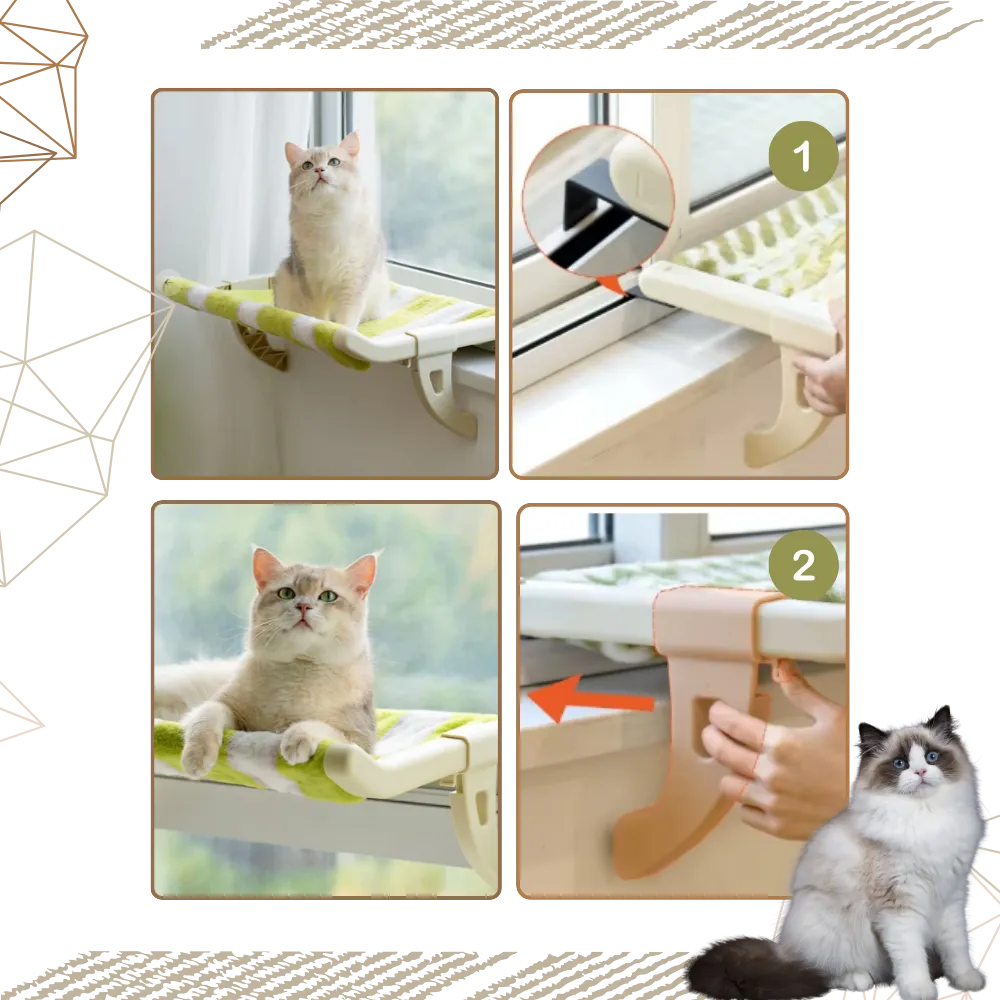 Tool-Free Cat Bed & Window Perch
