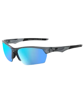 Track Sport Sunglasses in Crystal Black & Ice Blue Mirror